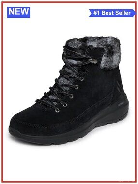 Skechers Glacial Ultra Timber Suede Ankle Bootie with Ultra Go Cushioning